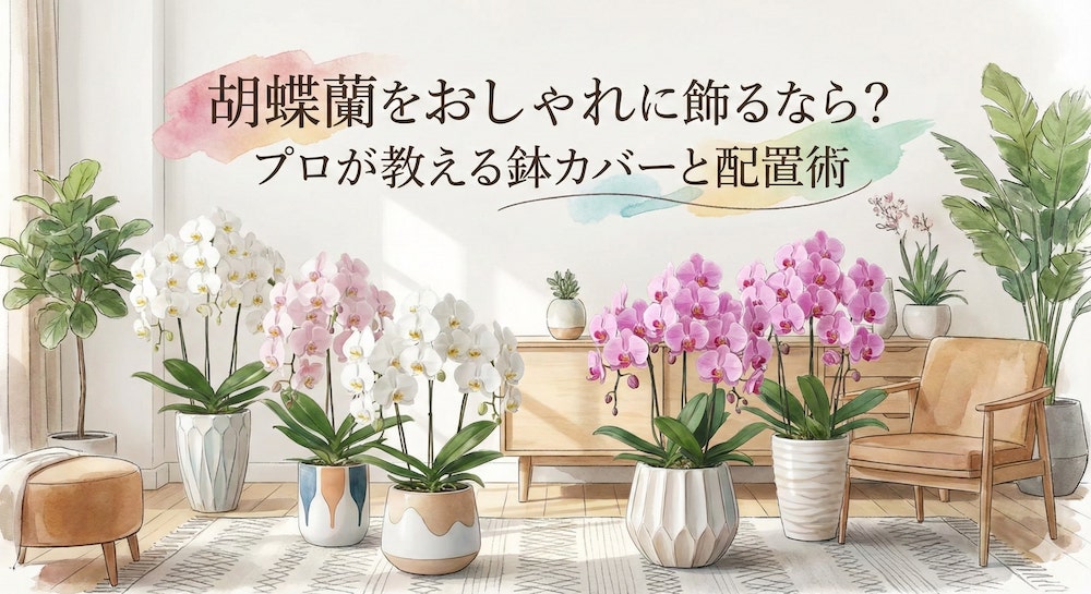 胡蝶蘭をおしゃれに飾るなら？プロが教える鉢カバーと配置術